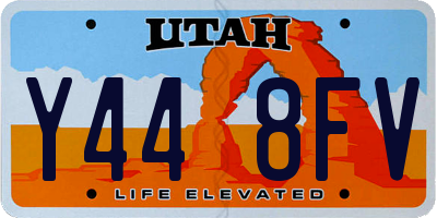 UT license plate Y448FV