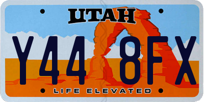 UT license plate Y448FX