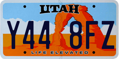 UT license plate Y448FZ