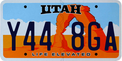 UT license plate Y448GA