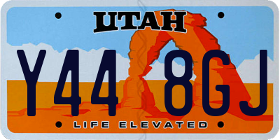 UT license plate Y448GJ