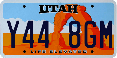 UT license plate Y448GM