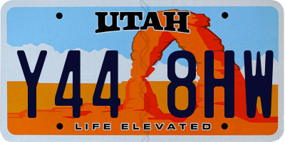UT license plate Y448HW