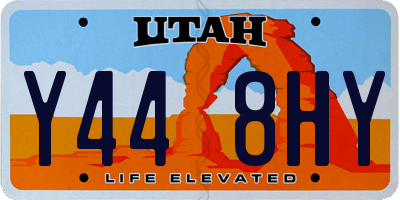 UT license plate Y448HY