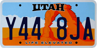 UT license plate Y448JA