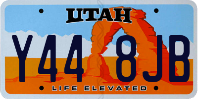 UT license plate Y448JB