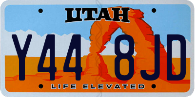 UT license plate Y448JD