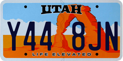 UT license plate Y448JN