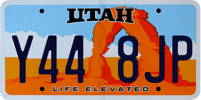 UT license plate Y448JP