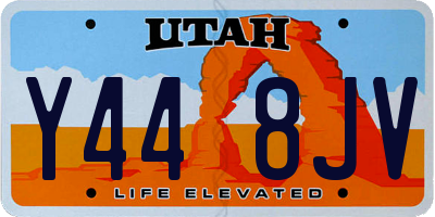 UT license plate Y448JV