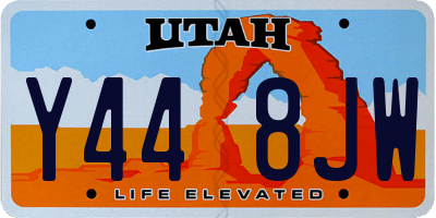 UT license plate Y448JW