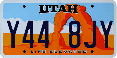 UT license plate Y448JY