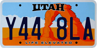 UT license plate Y448LA