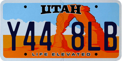 UT license plate Y448LB