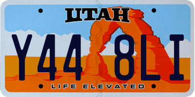 UT license plate Y448LI