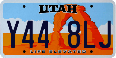 UT license plate Y448LJ