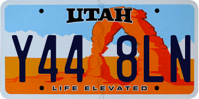 UT license plate Y448LN