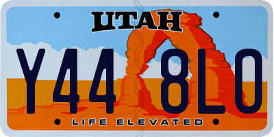 UT license plate Y448LO