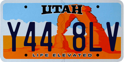 UT license plate Y448LV