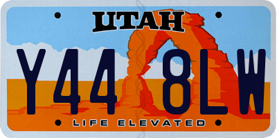 UT license plate Y448LW