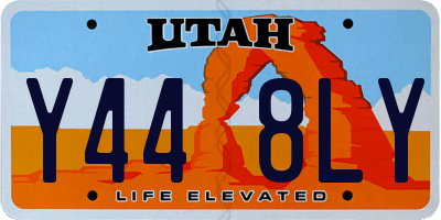 UT license plate Y448LY