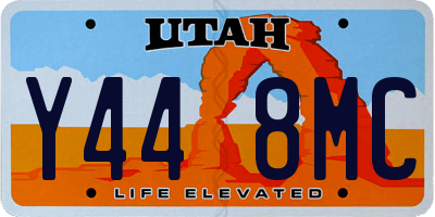 UT license plate Y448MC