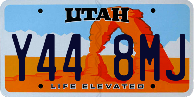 UT license plate Y448MJ