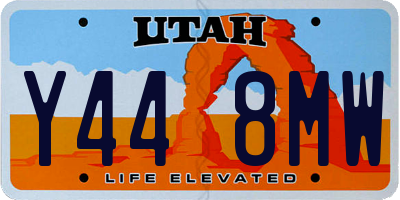 UT license plate Y448MW
