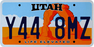 UT license plate Y448MZ