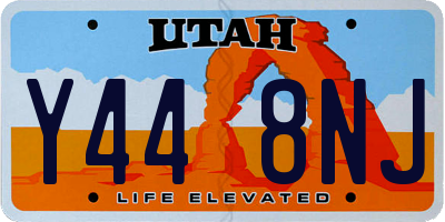 UT license plate Y448NJ