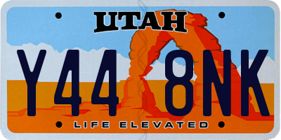 UT license plate Y448NK