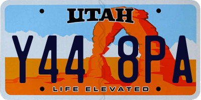UT license plate Y448PA