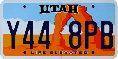 UT license plate Y448PB