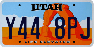 UT license plate Y448PJ