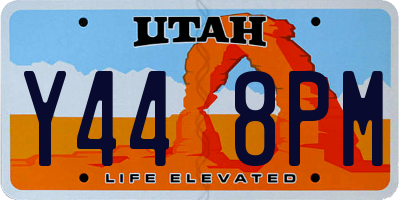 UT license plate Y448PM