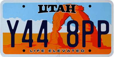 UT license plate Y448PP