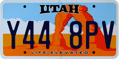 UT license plate Y448PV
