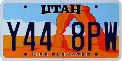 UT license plate Y448PW