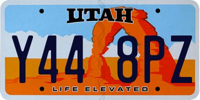 UT license plate Y448PZ
