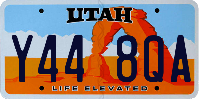 UT license plate Y448QA