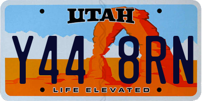 UT license plate Y448RN