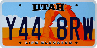 UT license plate Y448RW