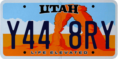 UT license plate Y448RY