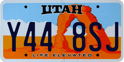 UT license plate Y448SJ