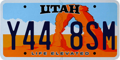 UT license plate Y448SM