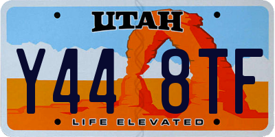 UT license plate Y448TF