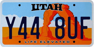UT license plate Y448UF