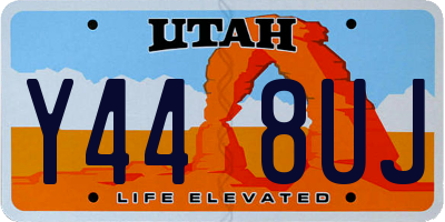 UT license plate Y448UJ
