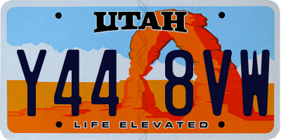 UT license plate Y448VW
