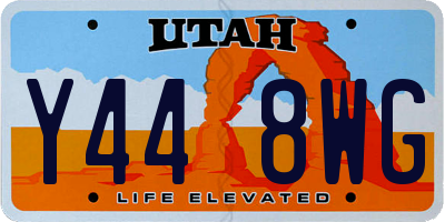 UT license plate Y448WG